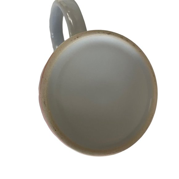 Hallmark Mug Cup Pink Rabbit Green Gingham Plaid R Initial Monogram 4" x 3 1/2" - Picture 4 of 6